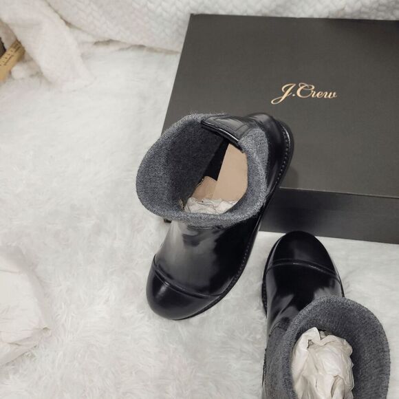 J. Crew Black Spazzo Ribbed-knit Cuff Boot Size 9.5 - Picture 6 of 8